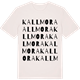 Vintage White t-shirt med Kallmora ordlek t-shirt