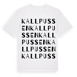 Kallpussen ordlek t-shirt – ekologisk bomull t-shirt från Pinshirt