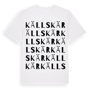 Källskär ordlek t-shirt – ekologisk bomull t-shirt från Pinshirt