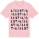 Pink Cotton t-shirt med Källsta ordlek t-shirt