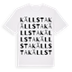 White t-shirt med Källsta ordlek t-shirt