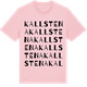 Pink Cotton t-shirt med Kallstena ordlek t-shirt