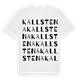 White t-shirt med Kallstena ordlek t-shirt