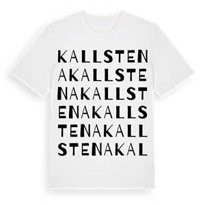 Kallstena ordlek t-shirt – ekologisk bomull t-shirt från Pinshirt