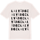 Vintage White t-shirt med Kalvänge ordlek t-shirt