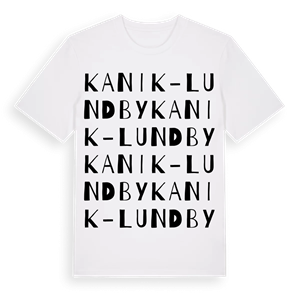 Kanik-Lundby ordlek t-shirt – ekologisk bomull t-shirt från Pinshirt