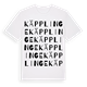 White t-shirt med Käpplinge ordlek t-shirt