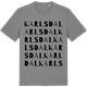 Mid Heather Gray t-shirt med Karlsdal ordlek t-shirt