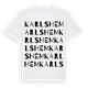 White t-shirt med Karlshem ordlek t-shirt