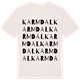 Vintage White t-shirt med Karmdal ordlek t-shirt
