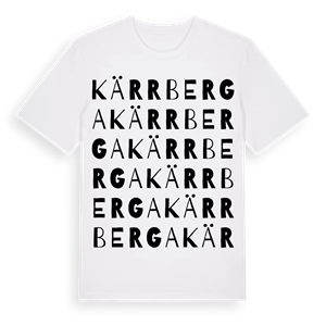 Kärrberga ordlek t-shirt – ekologisk bomull t-shirt från Pinshirt