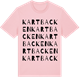 Pink Cotton t-shirt med Kartbacken ordlek t-shirt