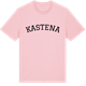 Pink Cotton t-shirt med Kastena böjd t-shirt