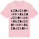 Pink Cotton t-shirt med Kedjebohammar ordlek t-shirt