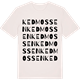 Vintage White t-shirt med Kedmossen ordlek t-shirt