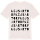 Vintage White t-shirt med Kejsartorp ordlek t-shirt