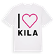 White t-shirt med Jag älskar Kila t-shirt stort tryck