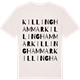Vintage White t-shirt med Killinghammar ordlek t-shirt