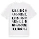 White t-shirt med Killinghammar ordlek t-shirt