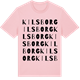 Pink Cotton t-shirt med Kilsborg ordlek t-shirt