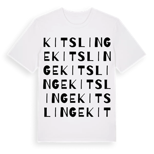 Kitslinge ordlek t-shirt – ekologisk bomull t-shirt från Pinshirt