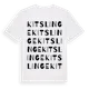 White t-shirt med Kitslinge ordlek t-shirt