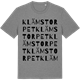 Mid Heather Gray t-shirt med Klämstorpet ordlek t-shirt