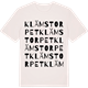 Vintage White t-shirt med Klämstorpet ordlek t-shirt