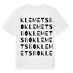 Klemetsbo ordlek t-shirt – ekologisk bomull t-shirt från Pinshirt