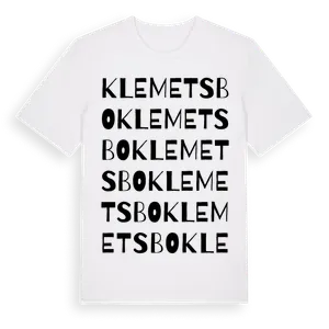 Klemetsbo ordlek t-shirt – ekologisk bomull t-shirt från Pinshirt
