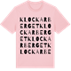 Pink Cotton t-shirt med Klockarberget ordlek t-shirt