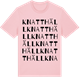 Pink Cotton t-shirt med Knatthäll ordlek t-shirt