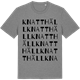 Mid Heather Gray t-shirt med Knatthäll ordlek t-shirt