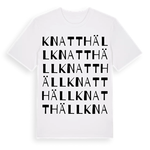 Knatthäll ordlek t-shirt – ekologisk bomull t-shirt från Pinshirt