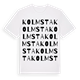 White t-shirt med Kolmsta ordlek t-shirt