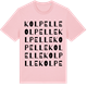 Pink Cotton t-shirt med Kolpelle ordlek t-shirt