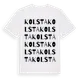 White t-shirt med Kolsta ordlek t-shirt