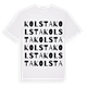 White t-shirt med Kolsta ordlek t-shirt