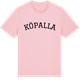 Pink Cotton t-shirt med Köpalla böjd t-shirt