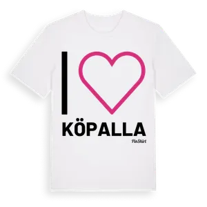 Jag älskar Köpalla t-shirt stort tryck – ekologisk bomull t-shirt från Pinshirt