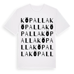 Köpalla ordlek t-shirt – ekologisk bomull t-shirt från Pinshirt