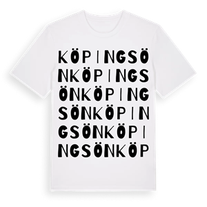 Köpingsön ordlek t-shirt – ekologisk bomull t-shirt från Pinshirt