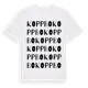 White t-shirt med Koppbo ordlek t-shirt