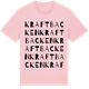Pink Cotton t-shirt med Kraftbacken ordlek t-shirt