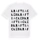 White t-shirt med Kraftbacken ordlek t-shirt