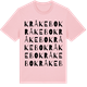 Pink Cotton t-shirt med Kråkebo ordlek t-shirt