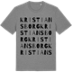 Mid Heather Gray t-shirt med Kristiansborg ordlek t-shirt