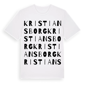 Kristiansborg ordlek t-shirt – ekologisk bomull t-shirt från Pinshirt