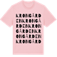 Pink Cotton t-shirt med Krongården ordlek t-shirt