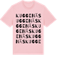 Pink Cotton t-shirt med Kuggenäs ordlek t-shirt